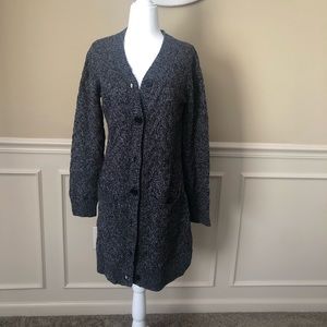 Denim & Co. Gray Sweater Cardigan, Size XS